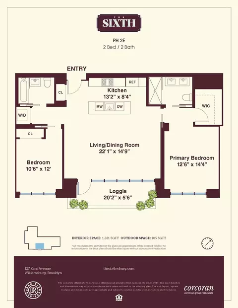 127 Kent Ave #PH2E, Brooklyn, NY 11249