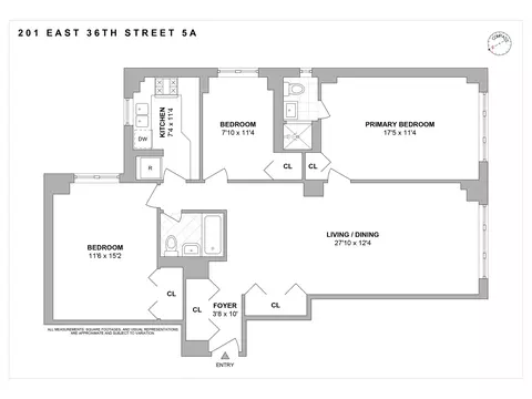 201 E 36th St #5A, New York, NY 10016