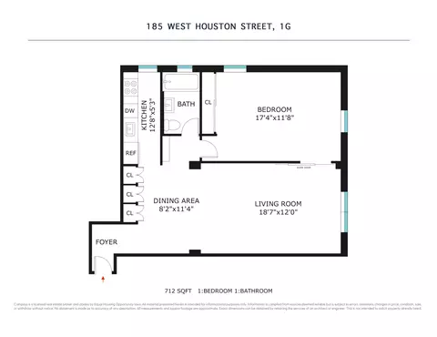 185 W Houston St #1G, New York, NY 10014