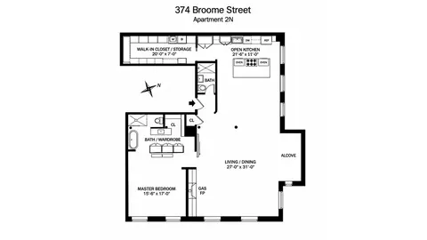 374 Broome St #2N, New York, NY 10013
