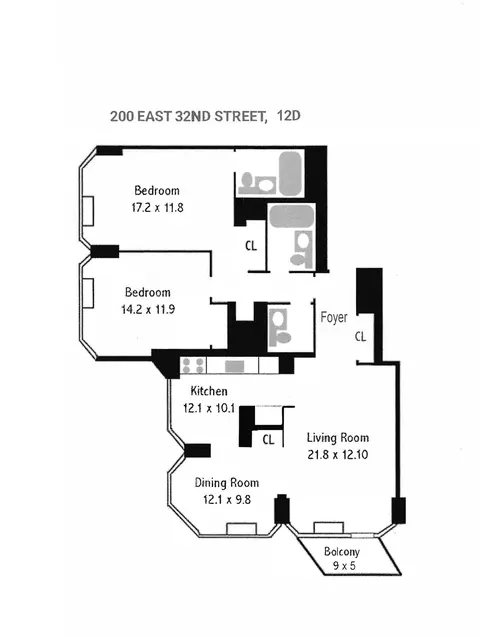 200 E 32nd St #12D, New York, NY 10016