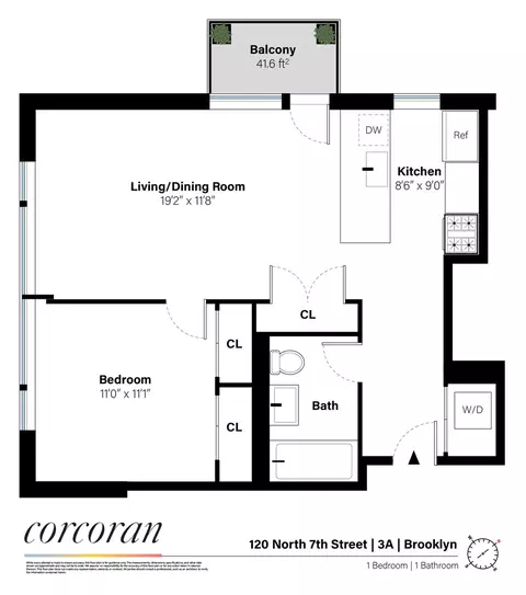 120 N 7th St #3A, Brooklyn, NY 11249