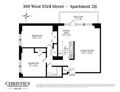 100 W 93rd St #21J, New York, NY 10025