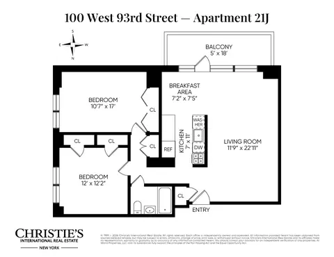 100 W 93rd St #21J, New York, NY 10025