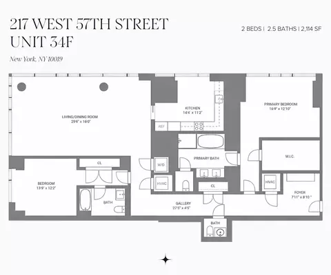217 W 57th St #34F, New York, NY 10019
