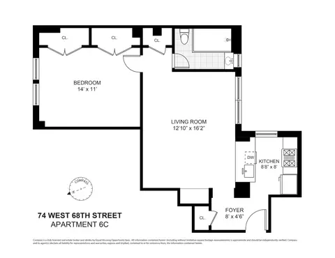 74 W 68th St #6C, New York, NY 10023