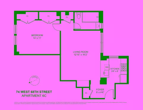 74 W 68th St #6C, New York, NY 10023