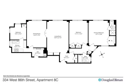 334 W 86th St #8C, New York, NY 10024