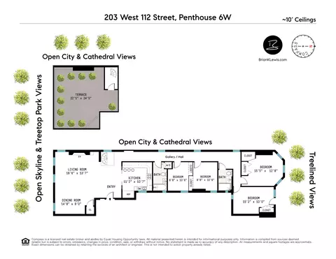 203 W 112th St #PH6W, New York, NY 10026
