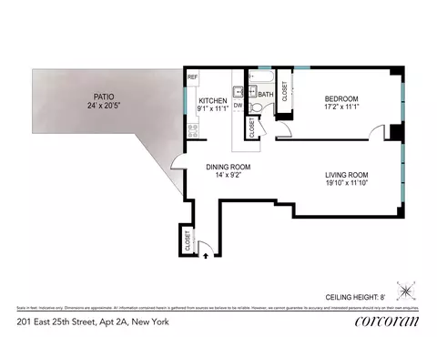 201 E 25th St #2A, New York, NY 10010
