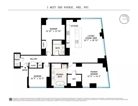 1 W End Ave #9D, New York City, NY 10023