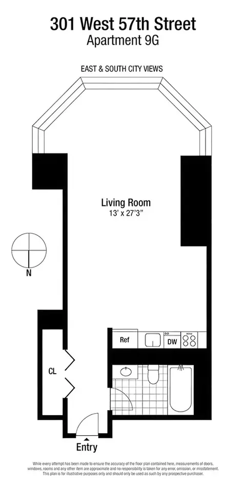 301 W 57th St #9G, New York, NY 10019