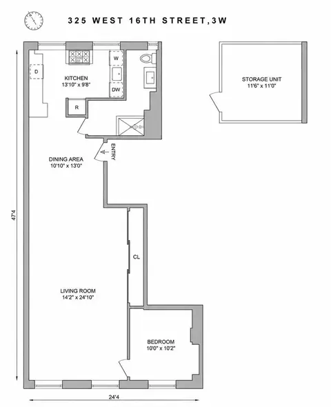 325 W 16th St #3W, New York, NY 10011