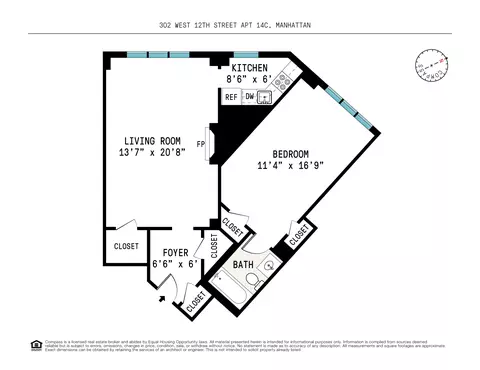 302 W 12th St #14C, New York, NY 10014