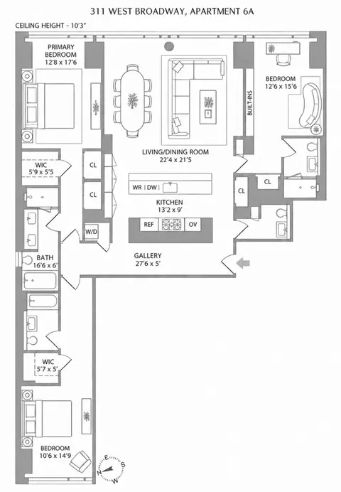 311 W Broadway #6A, New York, NY 10013