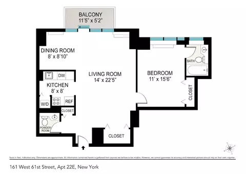 161 W 61st St #22E, New York, NY 10023