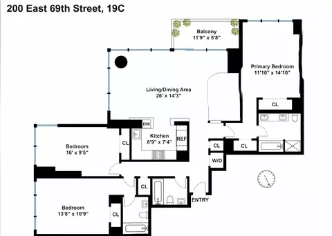 200 E 69th St #19C, New York, NY 10021
