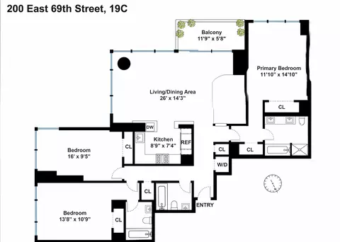 200 E 69th St #19C, New York, NY 10021