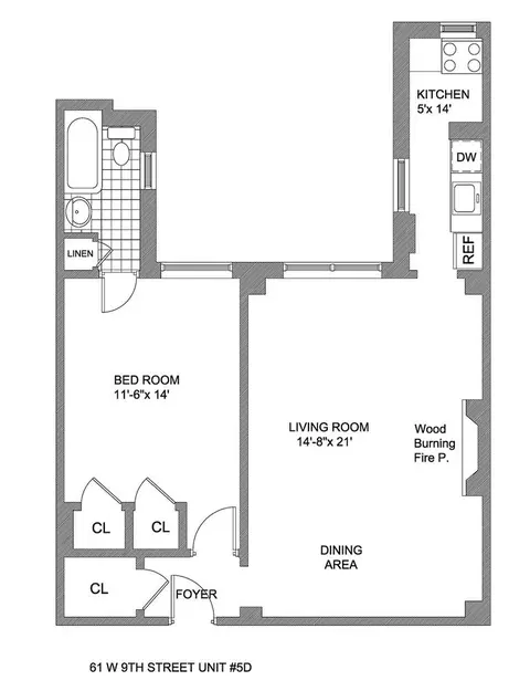61 W 9th St #5D, New York, NY 10011