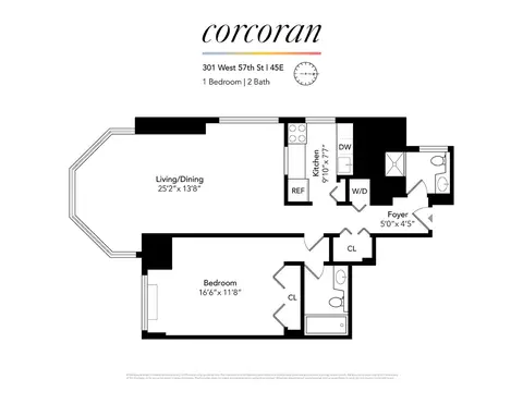 301 W 57th St #45E, New York, NY 10019