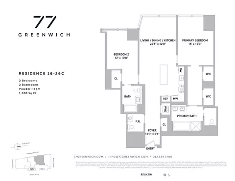77 Greenwich St #25-C, New York, NY 10006