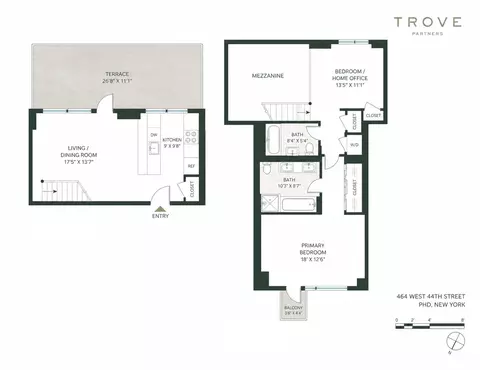 464 W 44th St #PHD, New York, NY 10036