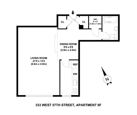 333 W 57th St #6F, New York, NY 10019