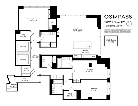 101 Wall St #22A, New York, NY 10005