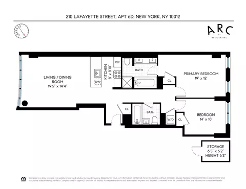 210 Lafayette St #6D, New York, NY 10012