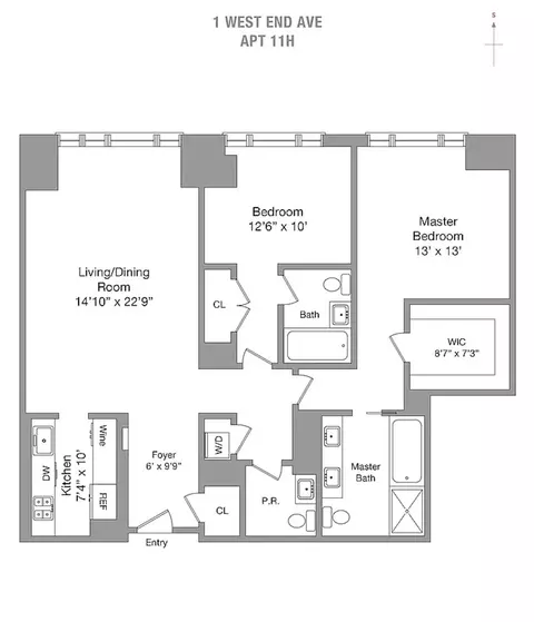 1 W End Ave #11H, New York City, NY 10023