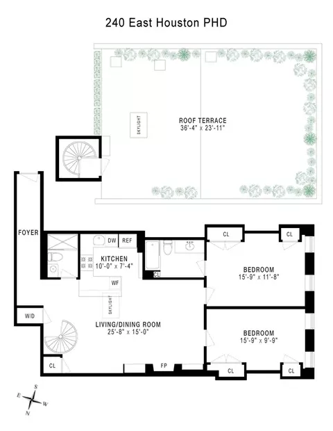 240 E Houston St #PHD, New York City, NY 10009
