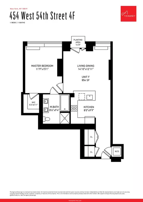 454 W 54th St #4F, New York, NY 10019