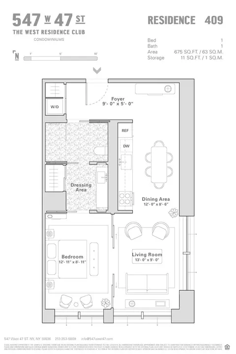 547 W 47th St #409, New York, NY 10036