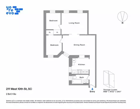 211 W 10th St #5C, New York, NY 10014