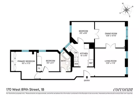 170 W 89th St #1B, New York, NY 10024