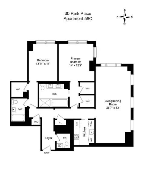 30 Park Pl #56C, New York, NY 10007