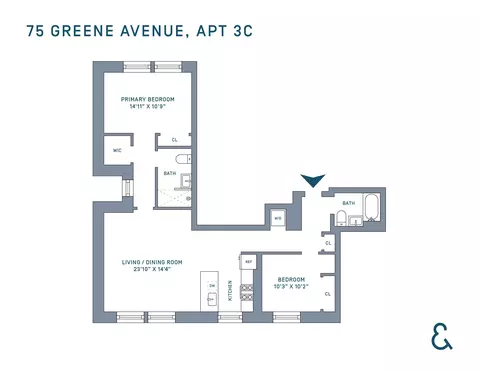 75 Greene Ave #3C, Brooklyn, NY 11238