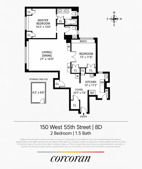 150 W 55th St #8D, New York, NY 10019