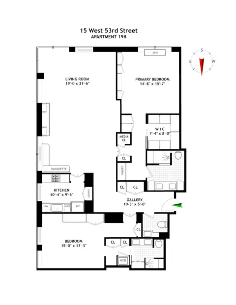 15 W 53rd St #19B, New York, NY 10019