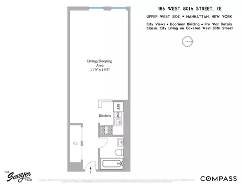 186 W 80th St #7E, New York, NY 10024