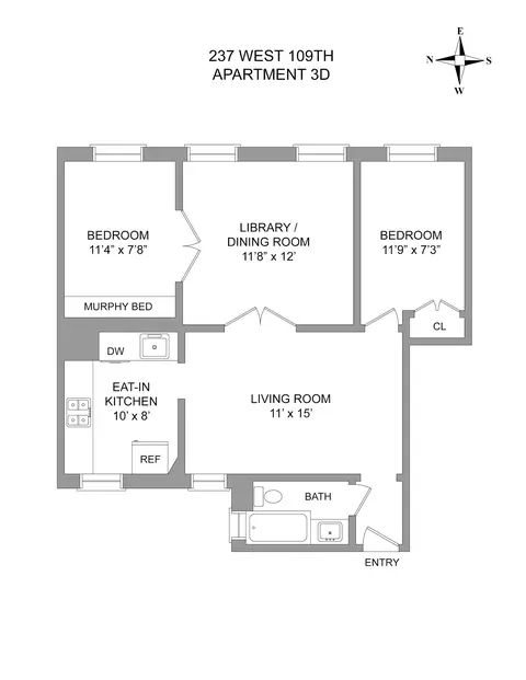 237 W 109th St #3D, New York, NY 10025
