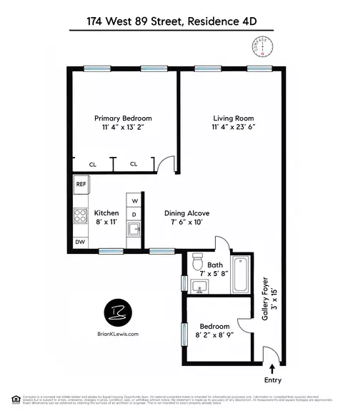 174 W 89th St #4D, New York, NY 10024