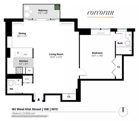 161 W 61st St #15E, New York, NY 10023