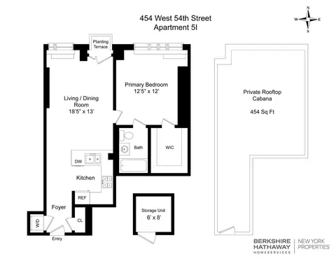 454 W 54th St #5I, New York, NY 10019