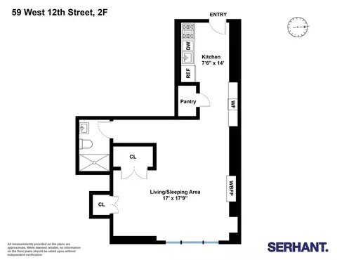 59 W 12th St #2F, New York, NY 10011
