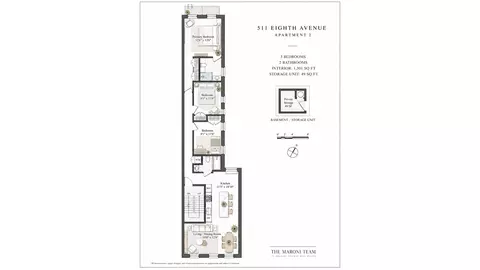 Floorplan - 511 8th Ave #2, Brooklyn, NY 11215 photo 1 of 1