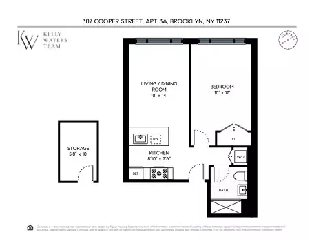 307 Cooper St #3A, Brooklyn, NY 11237