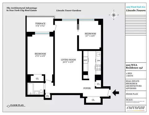 205 W End Ave #15J, New York, NY 10023