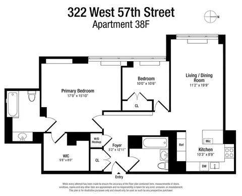322 W 57th St #38F, New York, NY 10019