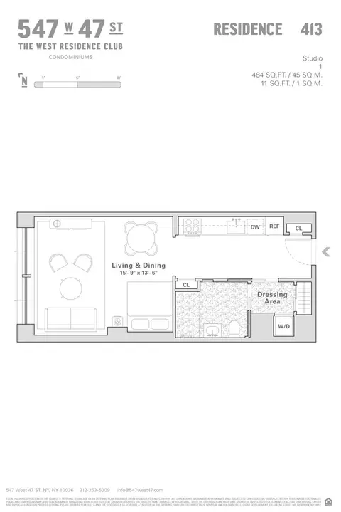 547 W 47th St #413, New York, NY 10036